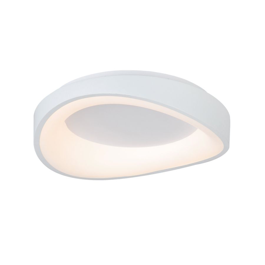 InLight Πλαφονιέρα οροφής LED 72W 3CCT by tuya από λευκό μέταλλο και ακρυλικό D:52cm 42033-White
